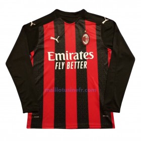 Maillot de Foot AC Milan Domicile 2020-21 Manches Longues